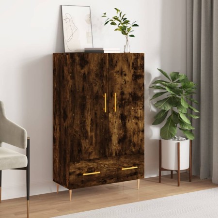 Aparador alto madera de ingeniería roble ahumado 69,5x31x115 cm de vidaXL, Aparadores - Ref: Foro24-828225, Precio: 86,04 €, ...
