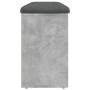 Banco zapatero madera de ingeniería gris hormigón 102x32x50 cm en Bancos para recibidores y almacenamiento | Comprar online en F