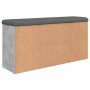 Banco zapatero madera de ingeniería gris hormigón 102x32x50 cm en Bancos para recibidores y almacenamiento | Comprar online en F