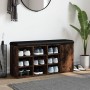 Banco zapatero madera de ingeniería roble ahumado 102x32x50 cm en Bancos para recibidores y almacenamiento | Comprar online en F
