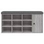 Banco zapatero madera de ingeniería gris Sonoma 102x32x50 cm en Bancos para recibidores y almacenamiento | Comprar online en For