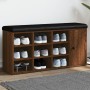 Banco zapatero madera de ingeniería marrón roble 102x32x50 cm en Bancos para recibidores y almacenamiento | Comprar online en Fo