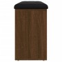 Banco zapatero madera de ingeniería marrón roble 102x32x50 cm en Bancos para recibidores y almacenamiento | Comprar online en Fo