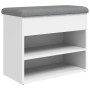 Banco zapatero blanco 62x32x50 cm madera de ingeniería en Bancos para recibidores y almacenamiento | Comprar online en Foru.es