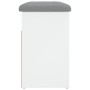 Banco zapatero blanco 62x32x50 cm madera de ingeniería en Bancos para recibidores y almacenamiento | Comprar online en Foru.es