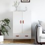 Aparador alto madera de ingeniería blanco brillo 69,5x31x115 cm de vidaXL, Aparadores - Ref: Foro24-828206, Precio: 91,71 €, ...