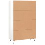 Aparador alto madera de ingeniería blanco brillo 69,5x31x115 cm de vidaXL, Aparadores - Ref: Foro24-828206, Precio: 91,71 €, ...