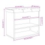 Banco zapatero madera de ingeniería roble Sonoma 62x32x50 cm en Bancos para recibidores y almacenamiento | Comprar online en For