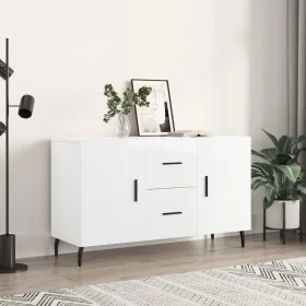 Aparador de madera de ingeniería blanco brillante 100x36x60 cm de vidaXL, Aparadores - Ref: Foro24-828190, Precio: 118,88 €, ...
