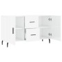 Aparador de madera de ingeniería blanco brillante 100x36x60 cm de vidaXL, Aparadores - Ref: Foro24-828190, Precio: 120,77 €, ...