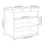 Banco zapatero madera de ingeniería gris hormigón 62x32x50 cm en Bancos para recibidores y almacenamiento | Comprar online en Fo