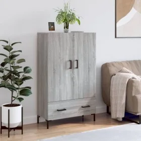 Tall Sonoma gray engineered wood sideboard 69.5x31x115 cm by vidaXL, Sideboards - Ref: Foro24-828242, Price: 93,06 €, Discoun...