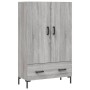Aparador alto madera de ingeniería gris Sonoma 69,5x31x115 cm de vidaXL, Aparadores - Ref: Foro24-828242, Precio: 94,16 €, De...