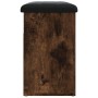 Banco zapatero madera de ingeniería roble ahumado 62x32x50 cm en Bancos para recibidores y almacenamiento | Comprar online en Fo