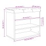 Banco zapatero madera de ingeniería roble ahumado 62x32x50 cm en Bancos para recibidores y almacenamiento | Comprar online en Fo