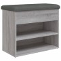 Banco zapatero madera de ingeniería gris Sonoma 62x32x50 cm en Bancos para recibidores y almacenamiento | Comprar online en Foru