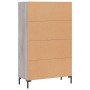 Aparador alto madera de ingeniería gris Sonoma 69,5x31x115 cm de vidaXL, Aparadores - Ref: Foro24-828242, Precio: 94,16 €, De...