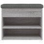 Banco zapatero madera de ingeniería gris Sonoma 62x32x50 cm en Bancos para recibidores y almacenamiento | Comprar online en Foru