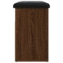 Banco zapatero madera de ingeniería marrón roble 62x32x50 cm en Bancos para recibidores y almacenamiento | Comprar online en For