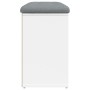 Banco zapatero blanco 82x32x50 cm madera de ingeniería en Bancos para recibidores y almacenamiento | Comprar online en Foru.es