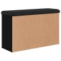 Banco zapatero madera de ingeniería negro 82x32x50 cm en Bancos para recibidores y almacenamiento | Comprar online en Foru.es