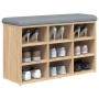 Banco zapatero roble Sonoma 82x32x50 cm madera de ingeniería en Bancos para recibidores y almacenamiento | Comprar online en For