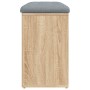 Banco zapatero roble Sonoma 82x32x50 cm madera de ingeniería en Bancos para recibidores y almacenamiento | Comprar online en For