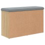 Banco zapatero roble Sonoma 82x32x50 cm madera de ingeniería en Bancos para recibidores y almacenamiento | Comprar online en For
