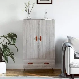 Tall Sonoma gray engineered wood sideboard 69.5x31x115 cm by vidaXL, Sideboards - Ref: Foro24-828210, Price: 88,00 €, Discoun...
