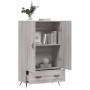 Aparador alto madera de ingeniería gris Sonoma 69,5x31x115 cm de vidaXL, Aparadores - Ref: Foro24-828210, Precio: 89,04 €, De...