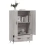 Tall Sonoma gray engineered wood sideboard 69.5x31x115 cm by vidaXL, Sideboards - Ref: Foro24-828210, Price: 88,00 €, Discoun...