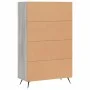Tall Sonoma gray engineered wood sideboard 69.5x31x115 cm by vidaXL, Sideboards - Ref: Foro24-828210, Price: 88,00 €, Discoun...