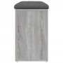 Banco zapatero madera de ingeniería gris Sonoma 82x32x50 cm en Bancos para recibidores y almacenamiento | Comprar online en Foru