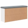 Banco zapatero blanco 102x32x50 cm madera de ingeniería en Bancos para recibidores y almacenamiento | Comprar online en Foru.es
