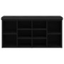 Banco zapatero madera de ingeniería negro 102x32x50 cm en Bancos para recibidores y almacenamiento | Comprar online en Foru.es