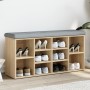 Banco zapatero madera de ingeniería roble Sonoma 102x32x50 cm en Bancos para recibidores y almacenamiento | Comprar online en Fo