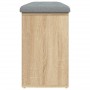 Banco zapatero madera de ingeniería roble Sonoma 102x32x50 cm en Bancos para recibidores y almacenamiento | Comprar online en Fo