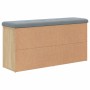 Banco zapatero madera de ingeniería roble Sonoma 102x32x50 cm en Bancos para recibidores y almacenamiento | Comprar online en Fo