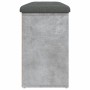 Banco zapatero madera de ingeniería gris hormigón 102x32x50 cm en Bancos para recibidores y almacenamiento | Comprar online en F
