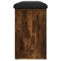 Banco zapatero madera de ingeniería roble ahumado 102x32x50 cm en Bancos para recibidores y almacenamiento | Comprar online en F