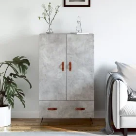 Aparador alto madera de ingeniería gris hormigón 69,5x31x115 cm de vidaXL, Aparadores - Ref: Foro24-828208, Precio: 84,81 €, ...