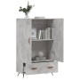 Aparador alto madera de ingeniería gris hormigón 69,5x31x115 cm de vidaXL, Aparadores - Ref: Foro24-828208, Precio: 85,81 €, ...