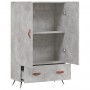 Aparador alto madera de ingeniería gris hormigón 69,5x31x115 cm de vidaXL, Aparadores - Ref: Foro24-828208, Precio: 85,81 €, ...