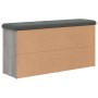 Banco zapatero madera de ingeniería gris Sonoma 102x32x50 cm en Bancos para recibidores y almacenamiento | Comprar online en For