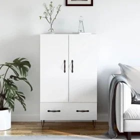 Aparador alto madera de ingeniería blanco brillo 69,5x31x115 cm de vidaXL, Aparadores - Ref: Foro24-828230, Precio: 75,29 €, ...