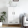 Aparador alto madera de ingeniería blanco brillo 69,5x31x115 cm de vidaXL, Aparadores - Ref: Foro24-828230, Precio: 76,22 €, ...