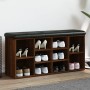 Banco zapatero madera de ingeniería marrón roble 102x32x50 cm en Bancos para recibidores y almacenamiento | Comprar online en Fo