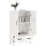 Aparador alto madera de ingeniería blanco brillo 69,5x31x115 cm de vidaXL, Aparadores - Ref: Foro24-828230, Precio: 76,22 €, ...