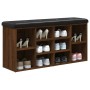 Banco zapatero madera de ingeniería marrón roble 102x32x50 cm en Bancos para recibidores y almacenamiento | Comprar online en Fo