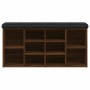 Banco zapatero madera de ingeniería marrón roble 102x32x50 cm en Bancos para recibidores y almacenamiento | Comprar online en Fo